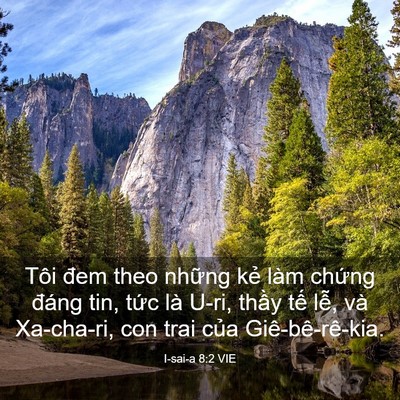 Picture 03 - I-sai-a 8:2 VIE - Tôi đem theo những kẻ làm chứng đáng - Bible Verse Picture