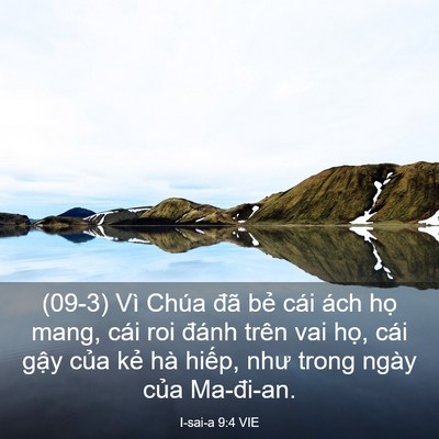 Picture 03 - I-sai-a 9:4 VIE - (09-3) Vì Chúa đã bẻ cái ách họ mang, - Bible Verse Picture