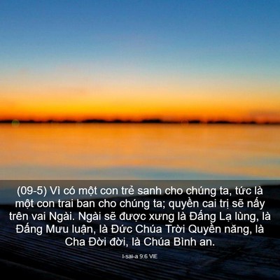 Picture 03 - I-sai-a 9:6 VIE - (09-5) Vì có một con trẻ sanh cho chúng - Bible Verse Picture