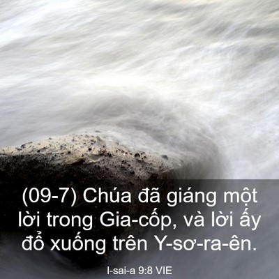 Picture 03 - I-sai-a 9:8 VIE - (09-7) Chúa đã giáng một lời trong - Bible Verse Picture