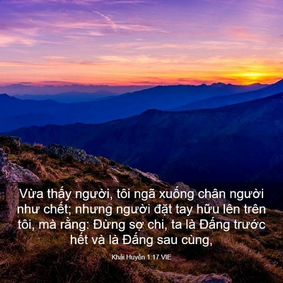 Picture 03 - Khải Huyền 1:17 VIE - Vừa thấy người, tôi ngã xuống chân - Bible Verse Picture