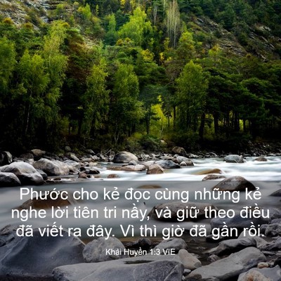 Picture 03 - Khải Huyền 1:3 VIE - Phước cho kẻ đọc cùng những kẻ nghe - Bible Verse Picture