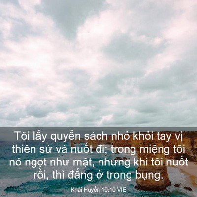 Picture 03 - Khải Huyền 10:10 VIE - Tôi lấy quyển sách nhỏ khỏi tay vị - Bible Verse Picture