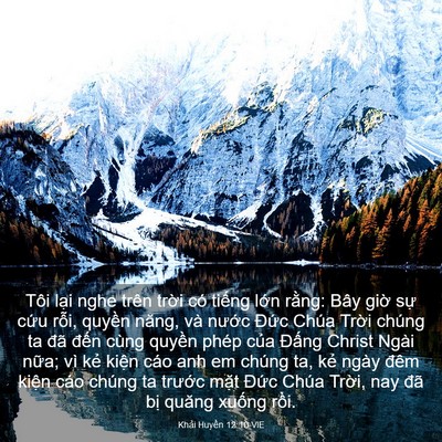 Picture 03 - Khải Huyền 12:10 VIE - Tôi lại nghe trên trời có tiếng lớn - Bible Verse Picture