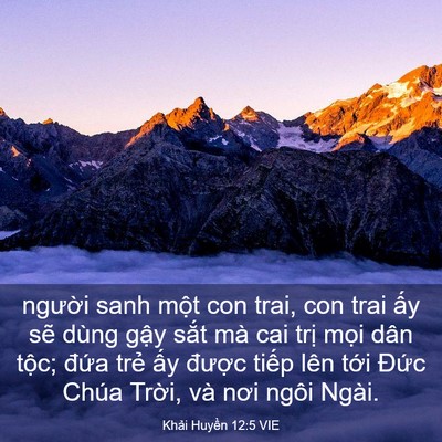 Picture 03 - Khải Huyền 12:5 VIE - người sanh một con trai, con trai ấy sẽ - Bible Verse Picture