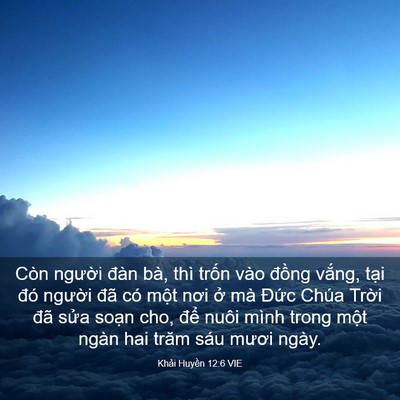 Picture 03 - Khải Huyền 12:6 VIE - Còn người đàn bà, thì trốn vào đồng - Bible Verse Picture