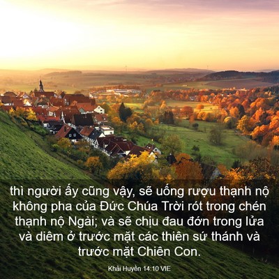 Picture 03 - Khải Huyền 14:10 VIE - thì người ấy cũng vậy, sẽ uống - Bible Verse Picture
