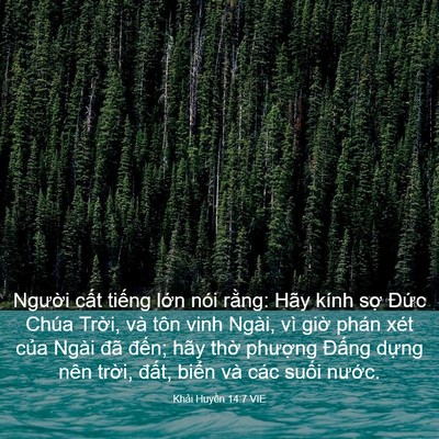 Picture 03 - Khải Huyền 14:7 VIE - Người cất tiếng lớn nói rằng: Hãy - Bible Verse Picture