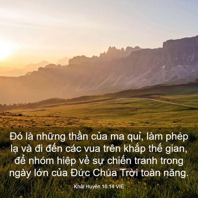 Picture 03 - Khải Huyền 16:14 VIE - Đó là những thần của ma quỉ, làm - Bible Verse Picture