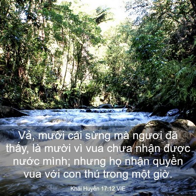 Picture 03 - Khải Huyền 17:12 VIE - Vả, mười cái sừng mà ngươi đã - Bible Verse Picture