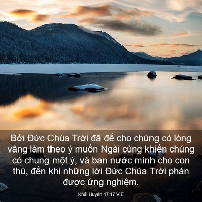 Picture 03 - Khải Huyền 17:17 VIE - Bởi Đức Chúa Trời đã để cho chúng - Bible Verse Picture