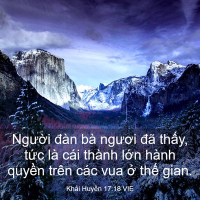 Picture 03 - Khải Huyền 17:18 VIE - Người đàn bà ngươi đã thấy, tức là - Bible Verse Picture
