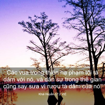 Picture 03 - Khải Huyền 17:2 VIE - Các vua trong thiên hạ phạm tội tà dâm - Bible Verse Picture