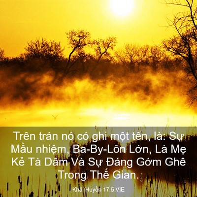 Picture 03 - Khải Huyền 17:5 VIE - Trên trán nó có ghi một tên, là: Sự - Bible Verse Picture