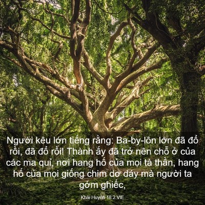 Picture 03 - Khải Huyền 18:2 VIE - Người kêu lớn tiếng rằng: Ba-by-lôn - Bible Verse Picture