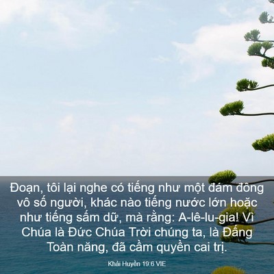 Picture 03 - Khải Huyền 19:6 VIE - Đoạn, tôi lại nghe có tiếng như một - Bible Verse Picture