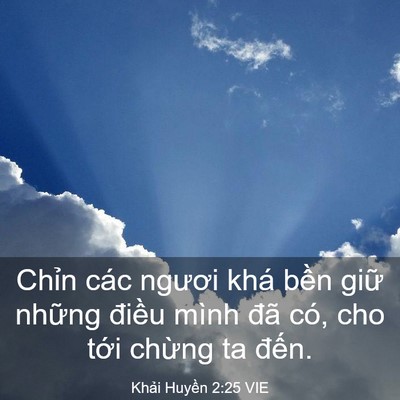 Picture 03 - Khải Huyền 2:25 VIE - Chỉn các ngươi khá bền giữ những - Bible Verse Picture