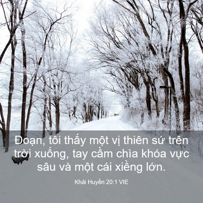 Picture 03 - Khải Huyền 20:1 VIE - Đoạn, tôi thấy một vị thiên sứ trên - Bible Verse Picture