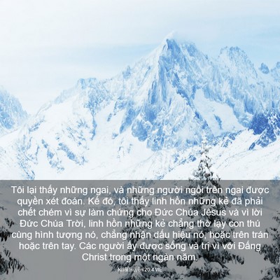 Picture 03 - Khải Huyền 20:4 VIE - Tôi lại thấy những ngai, và những - Bible Verse Picture