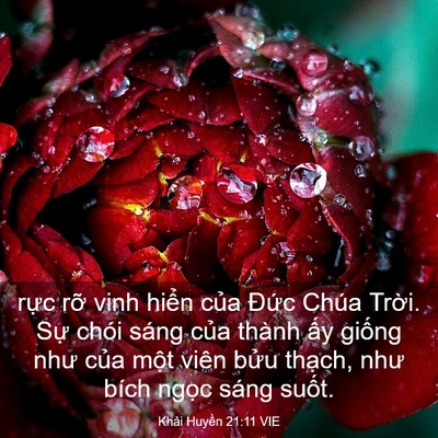 Picture 03 - Khải Huyền 21:11 VIE - rực rỡ vinh hiển của Đức Chúa Trời. - Bible Verse Picture