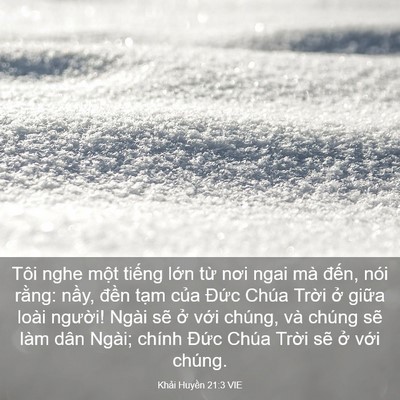 Picture 03 - Khải Huyền 21:3 VIE - Tôi nghe một tiếng lớn từ nơi ngai mà - Bible Verse Picture