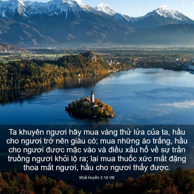 Picture 03 - Khải Huyền 3:18 VIE - Ta khuyên ngươi hãy mua vàng thử lửa - Bible Verse Picture