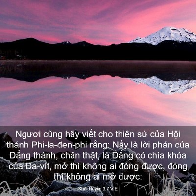 Picture 03 - Khải Huyền 3:7 VIE - Ngươi cũng hãy viết cho thiên sứ của - Bible Verse Picture