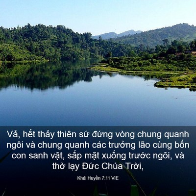 Picture 03 - Khải Huyền 7:11 VIE - Vả, hết thảy thiên sứ đứng vòng - Bible Verse Picture