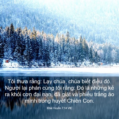 Picture 03 - Khải Huyền 7:14 VIE - Tôi thưa rằng: Lạy chúa, chúa biết - Bible Verse Picture