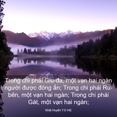 Picture 03 - Khải Huyền 7:5 VIE - Trong chi phái Giu-đa, một vạn hai ngàn - Bible Verse Picture