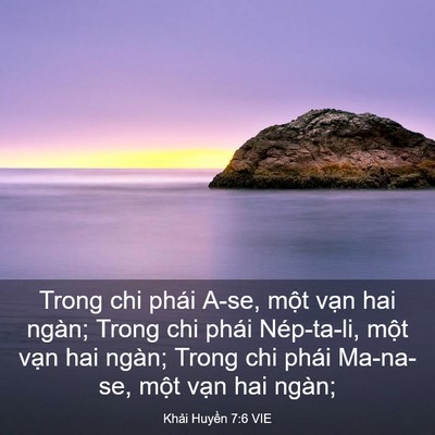 Picture 03 - Khải Huyền 7:6 VIE - Trong chi phái A-se, một vạn hai ngàn; - Bible Verse Picture