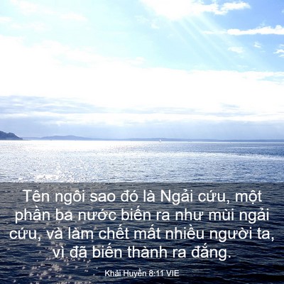 Picture 03 - Khải Huyền 8:11 VIE - Tên ngôi sao đó là Ngải cứu, một - Bible Verse Picture