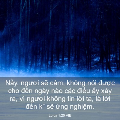 Picture 03 - Lu-ca 1:20 VIE - Nầy, ngươi sẽ câm, không nói được - Bible Verse Picture