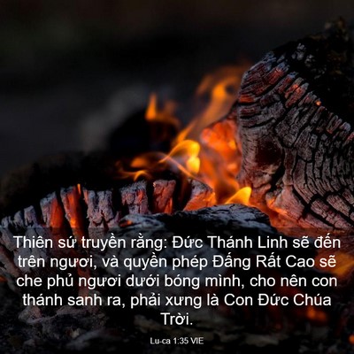 Picture 03 - Lu-ca 1:35 VIE - Thiên sứ truyền rằng: Đức Thánh Linh - Bible Verse Picture