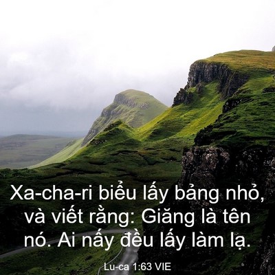 Picture 03 - Lu-ca 1:63 VIE - Xa-cha-ri biểu lấy bảng nhỏ, và viết - Bible Verse Picture