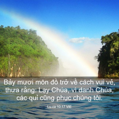 Picture 03 - Lu-ca 10:17 VIE - Bảy mươi môn đồ trở về cách vui - Bible Verse Picture