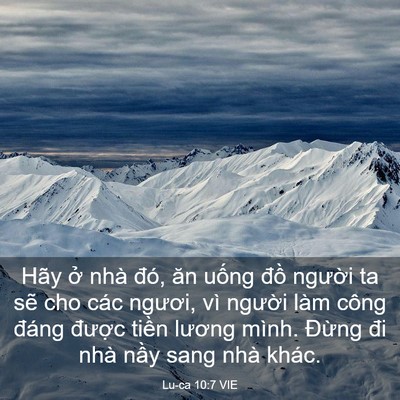 Picture 03 - Lu-ca 10:7 VIE - Hãy ở nhà đó, ăn uống đồ người ta - Bible Verse Picture