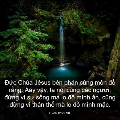 Picture 03 - Lu-ca 12:22 VIE - Đức Chúa Jêsus bèn phán cùng môn đồ - Bible Verse Picture