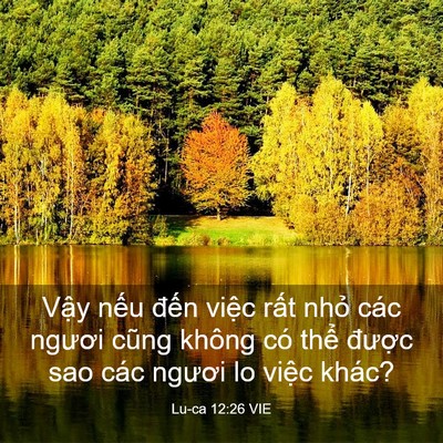 Picture 03 - Lu-ca 12:26 VIE - Vậy nếu đến việc rất nhỏ các - Bible Verse Picture