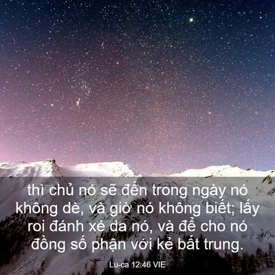 Picture 03 - Lu-ca 12:46 VIE - thì chủ nó sẽ đến trong ngày nó không - Bible Verse Picture