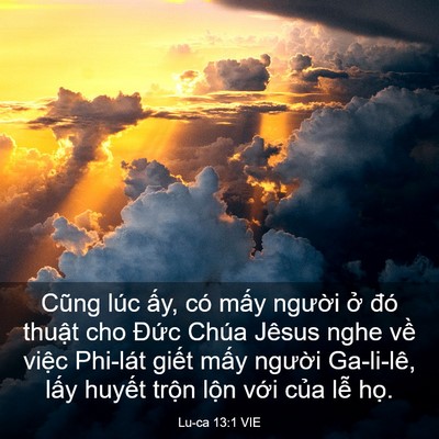 Picture 03 - Lu-ca 13:1 VIE - Cũng lúc ấy, có mấy người ở đó - Bible Verse Picture