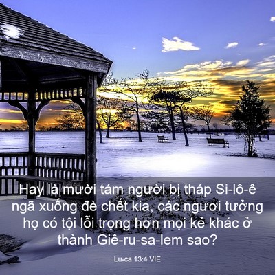 Picture 03 - Lu-ca 13:4 VIE - Hay là mười tám người bị tháp - Bible Verse Picture