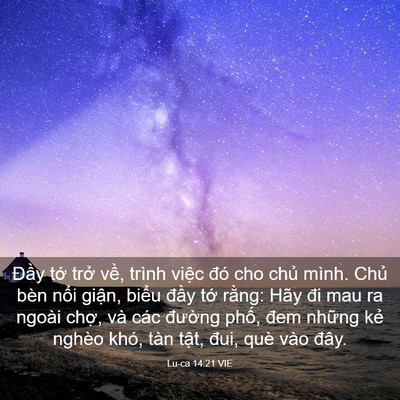 Picture 03 - Lu-ca 14:21 VIE - Đầy tớ trở về, trình việc đó cho - Bible Verse Picture