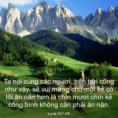 Picture 03 - Lu-ca 15:7 VIE - Ta nói cùng các ngươi, trên trời cũng - Bible Verse Picture