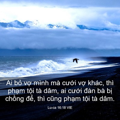 Picture 03 - Lu-ca 16:18 VIE - Ai bỏ vợ mình mà cưới vợ khác, thì - Bible Verse Picture