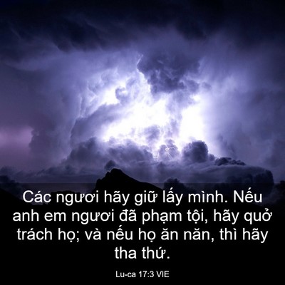 Picture 03 - Lu-ca 17:3 VIE - Các ngươi hãy giữ lấy mình. Nếu anh em - Bible Verse Picture