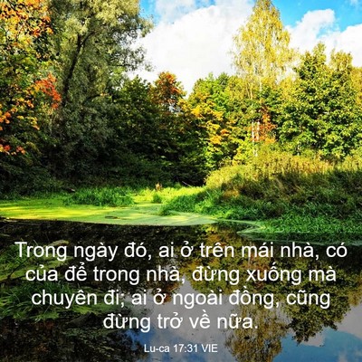 Picture 03 - Lu-ca 17:31 VIE - Trong ngày đó, ai ở trên mái nhà, có - Bible Verse Picture