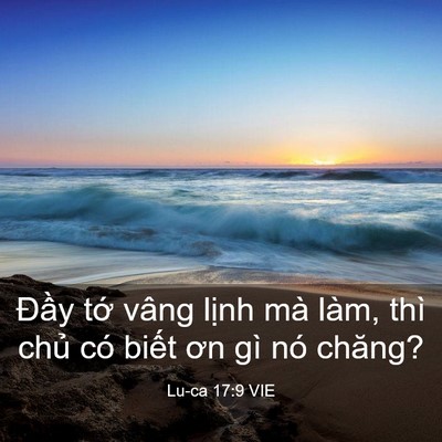 Picture 03 - Lu-ca 17:9 VIE - Đầy tớ vâng lịnh mà làm, thì chủ có - Bible Verse Picture