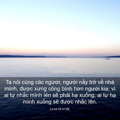 Picture 03 - Lu-ca 18:14 VIE - Ta nói cùng các ngươi, người nầy trở - Bible Verse Picture