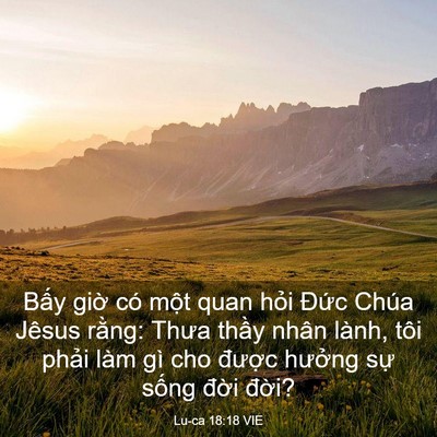 Picture 03 - Lu-ca 18:18 VIE - Bấy giờ có một quan hỏi Đức Chúa - Bible Verse Picture